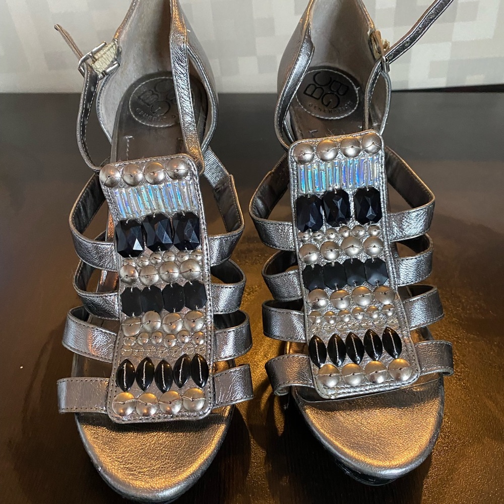 Silver heels BCBG